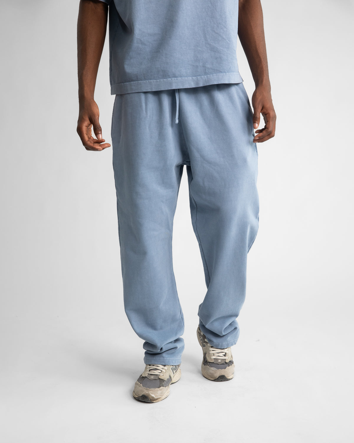 Open Bottom Sweatpants - Vintage Blue