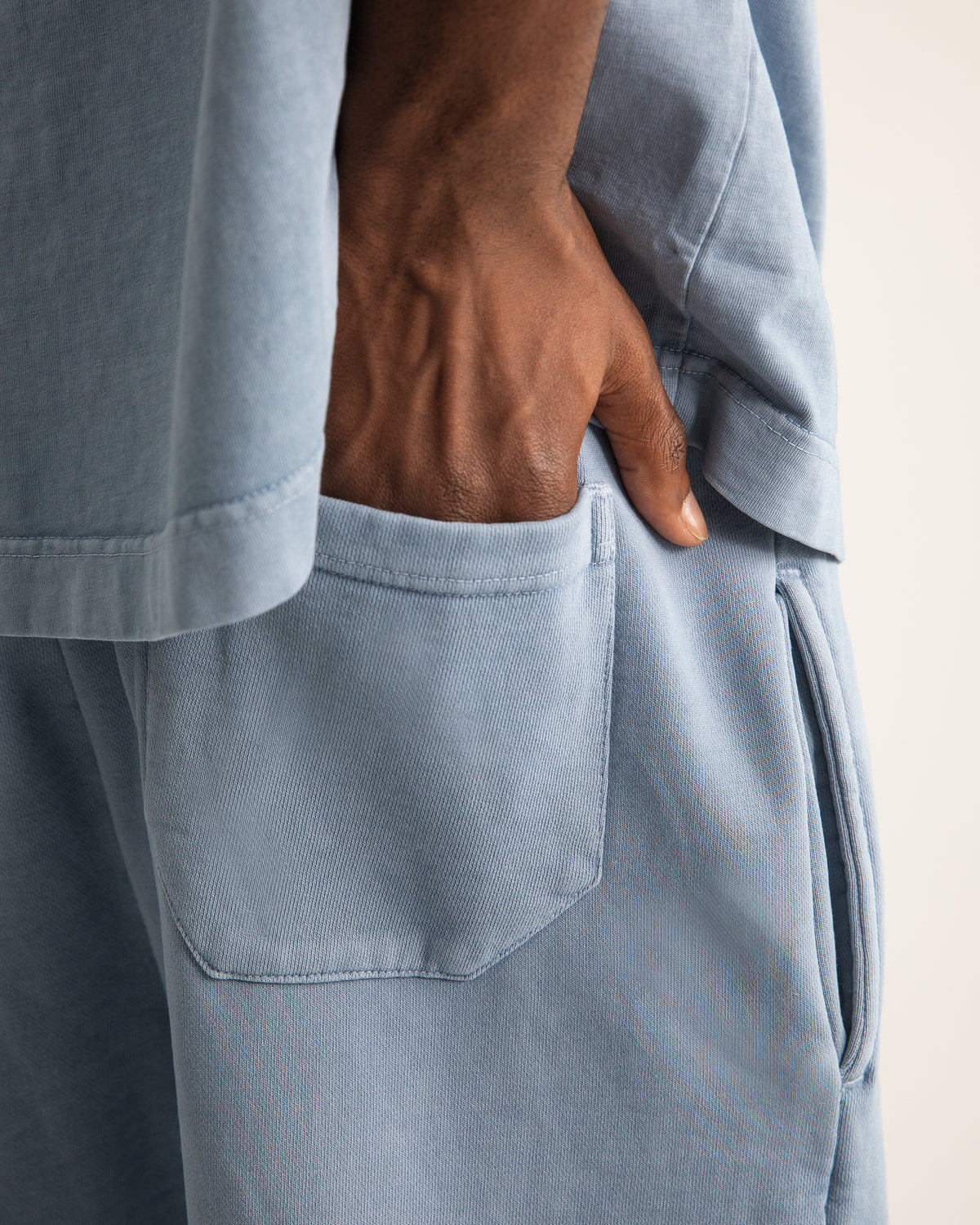 Open Bottom Sweatpants - Vintage Blue