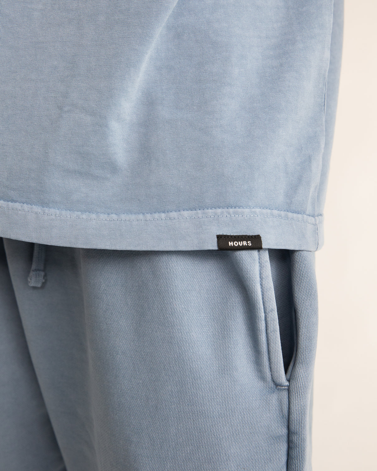 Drop Shoulder T-Shirt - Vintage Blue