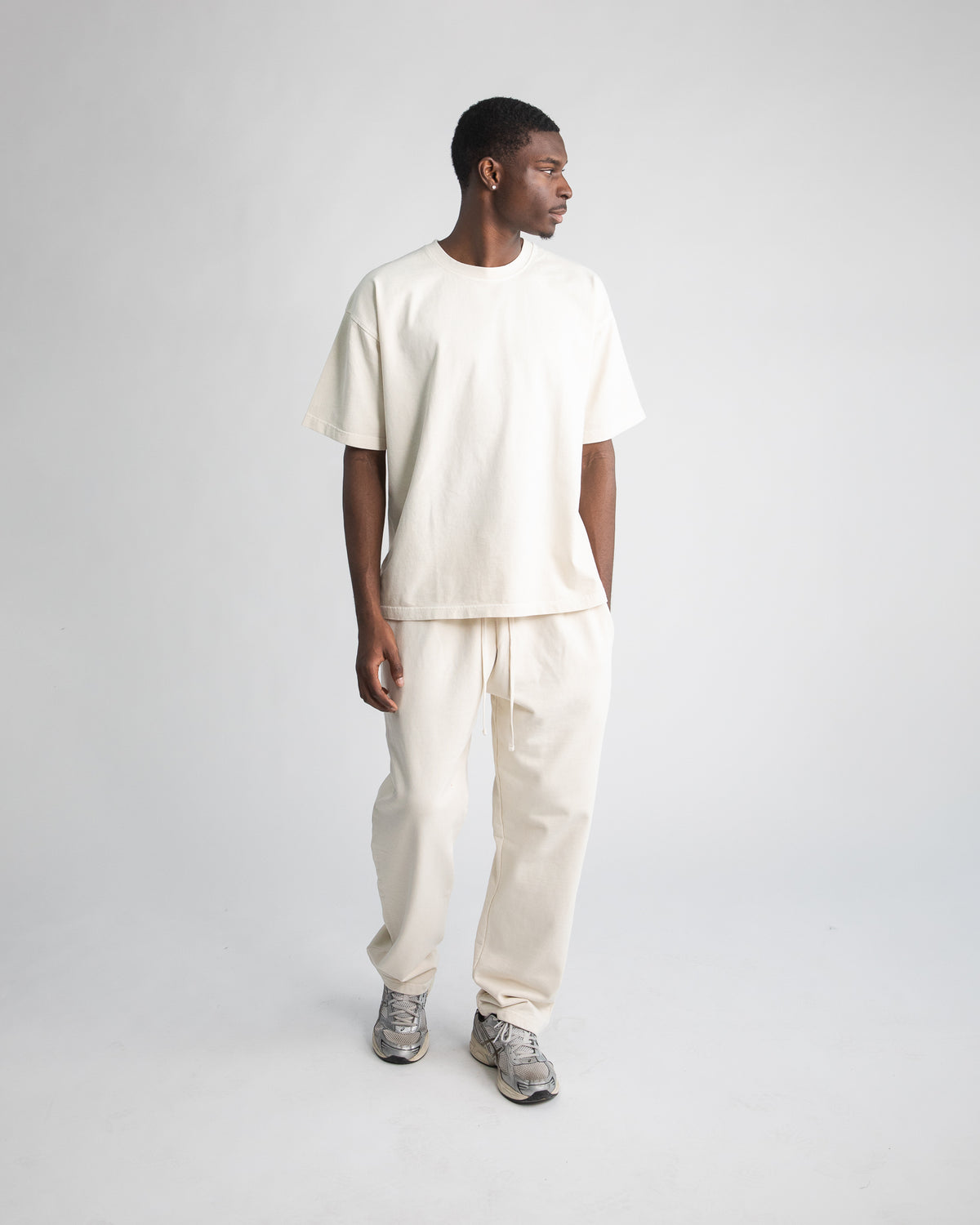 Open Bottom Sweatpants - Vintage Bone