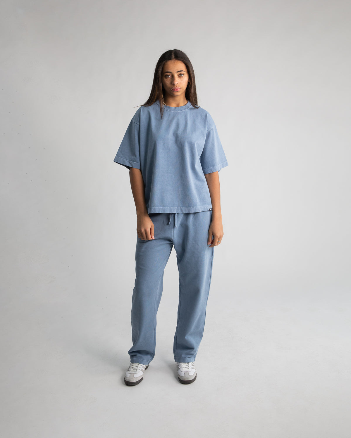 Open Bottom Sweatpants - Vintage Blue