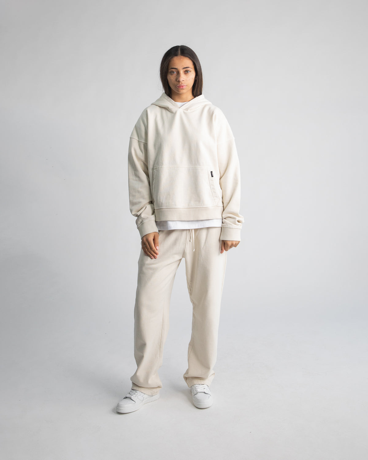 Cropped Hoodie - Vintage Bone