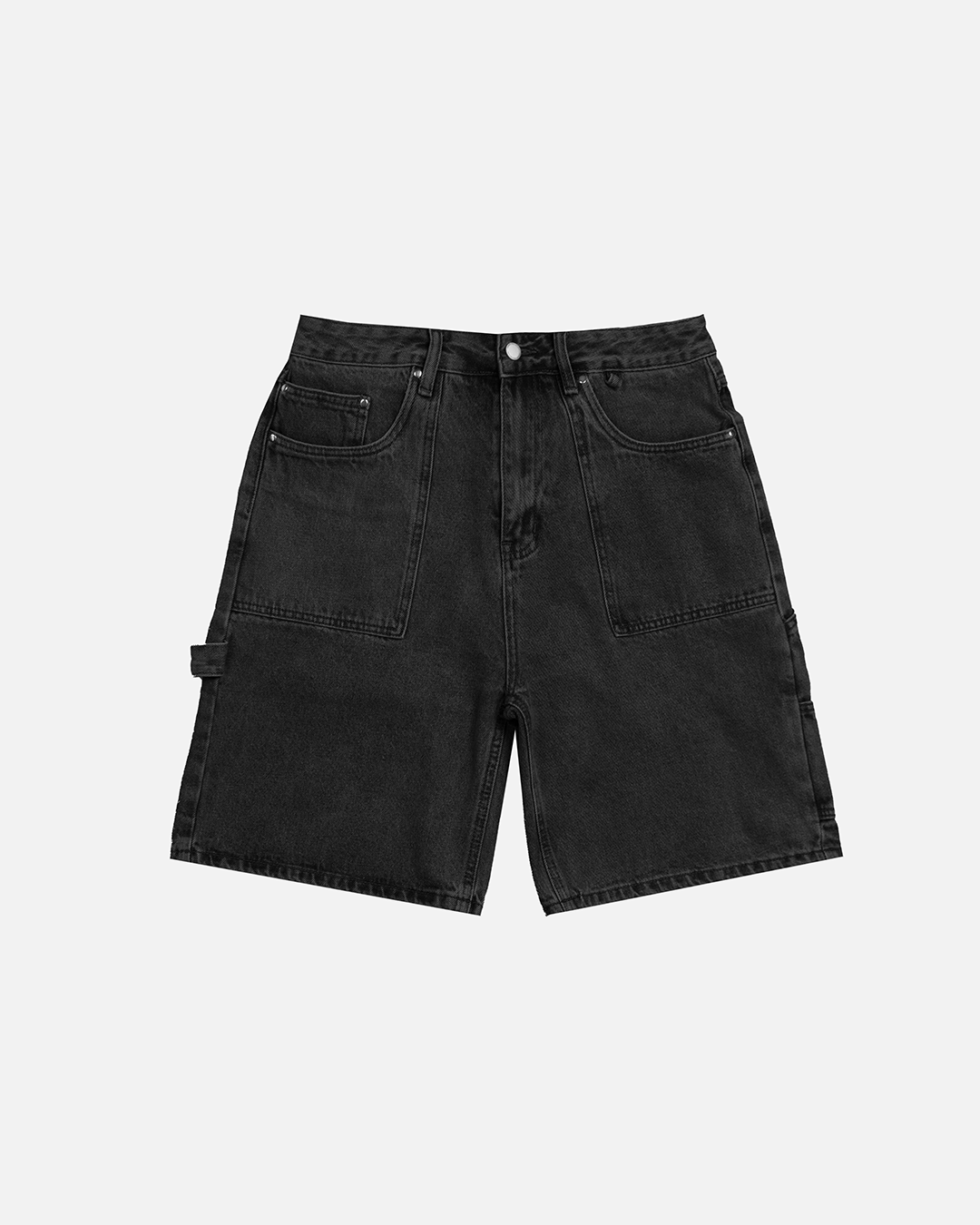 Denim Shorts Washed Black V2 - Main Image