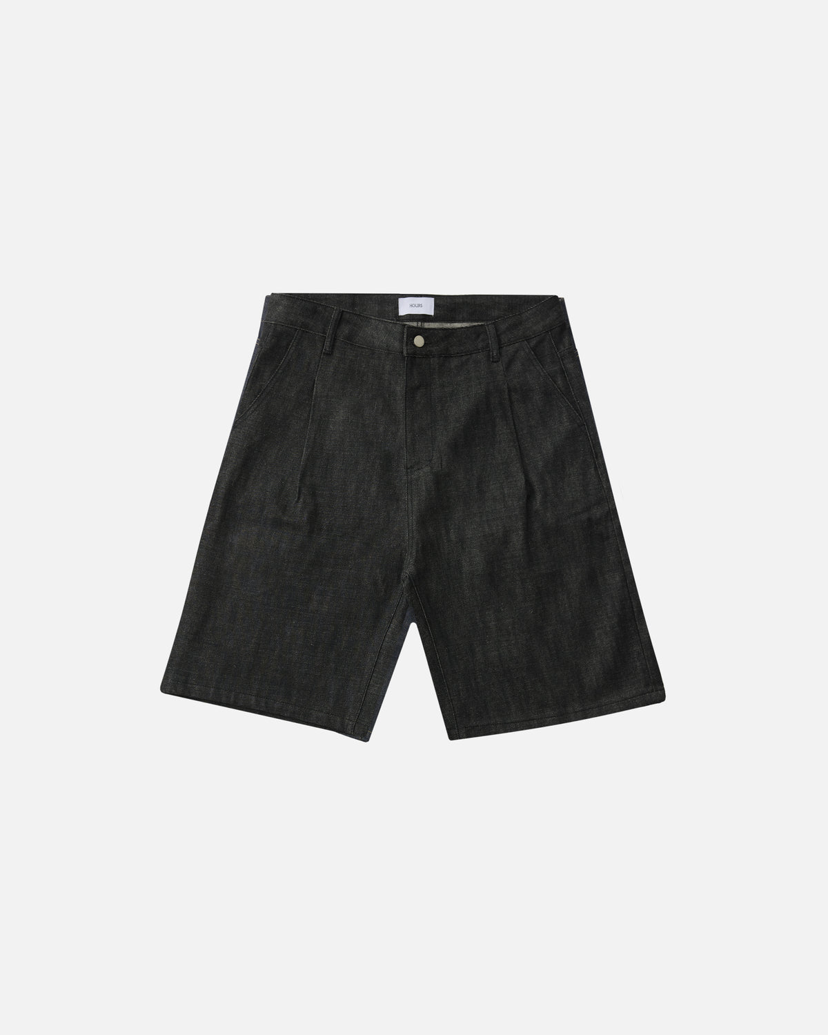 Raw Denim Shorts - Black