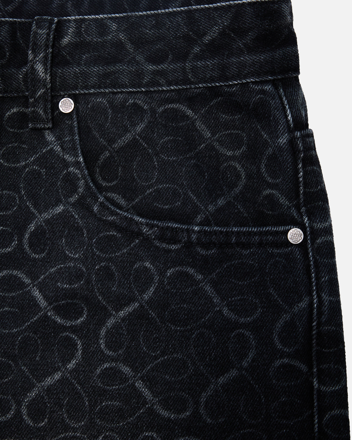 Baggy Laser Denim - Washed Black