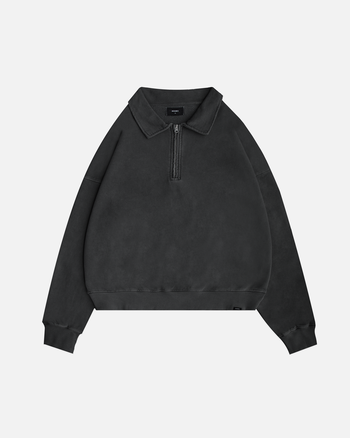 Cropped 1/4 Zip - Vintage Black