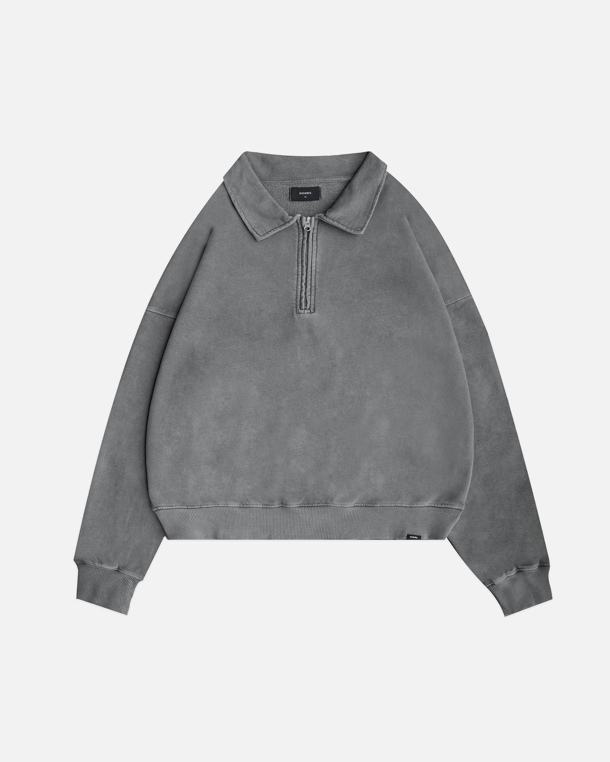 ★KIRSH★ Uni Vintage Graphic Man to Man Melange Gray Vintage Japanese Clouds, Graphite Gray / Grey
