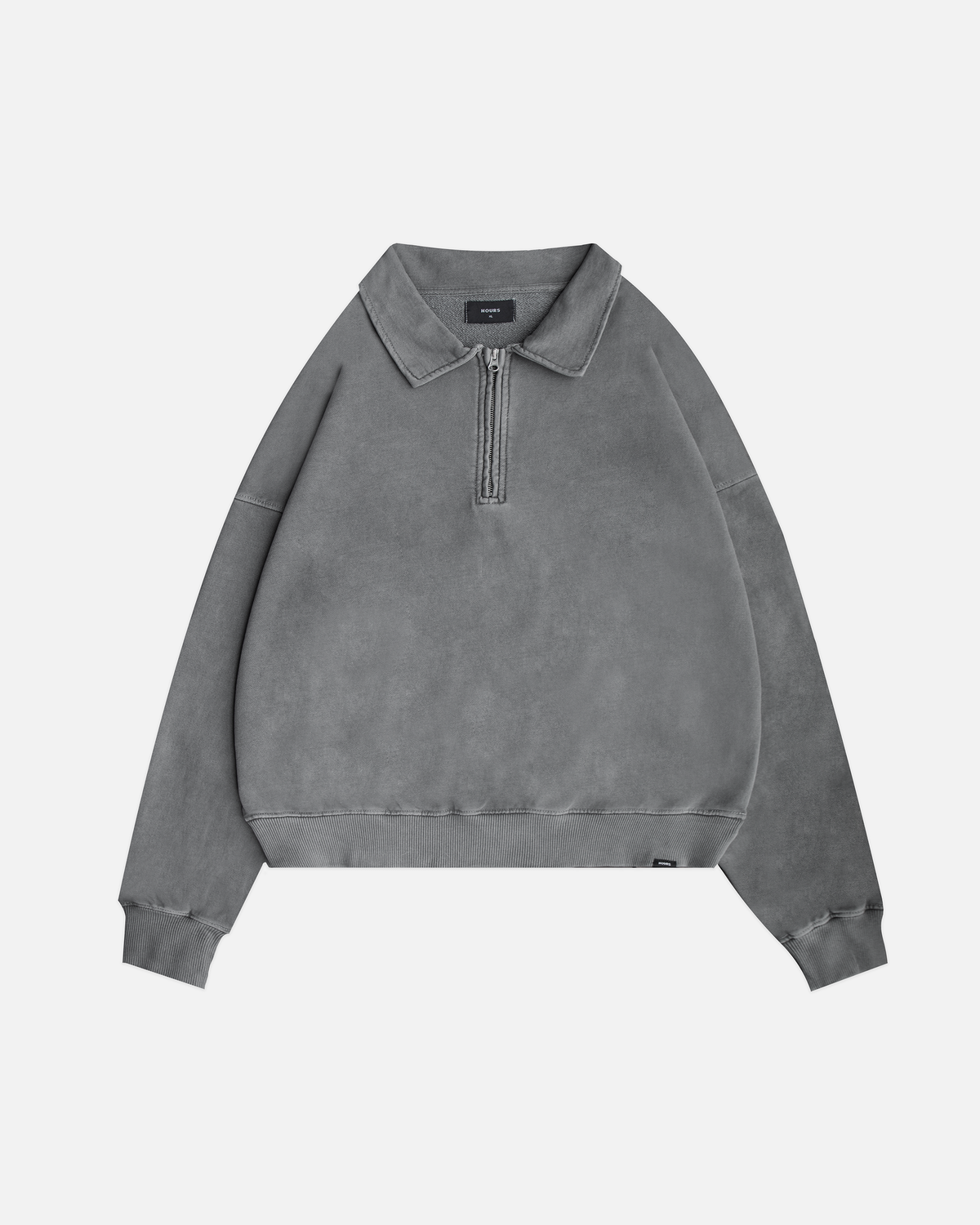 Cropped 1/4 Zip - Vintage Grey