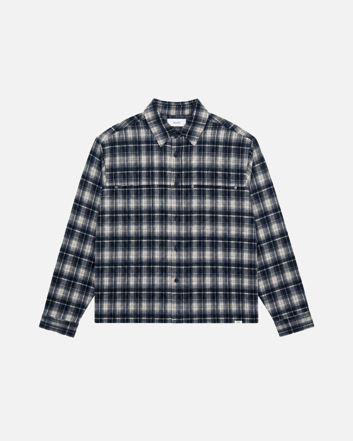 Cropped Flannel - Navy