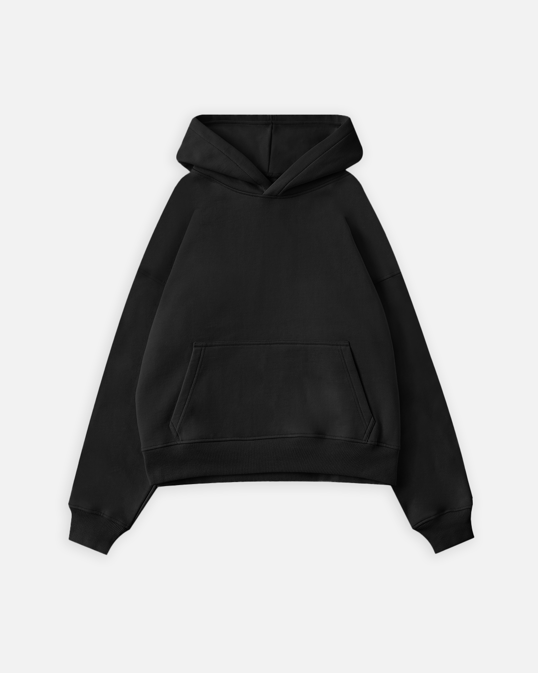 Cropped Hoodie Black Hours