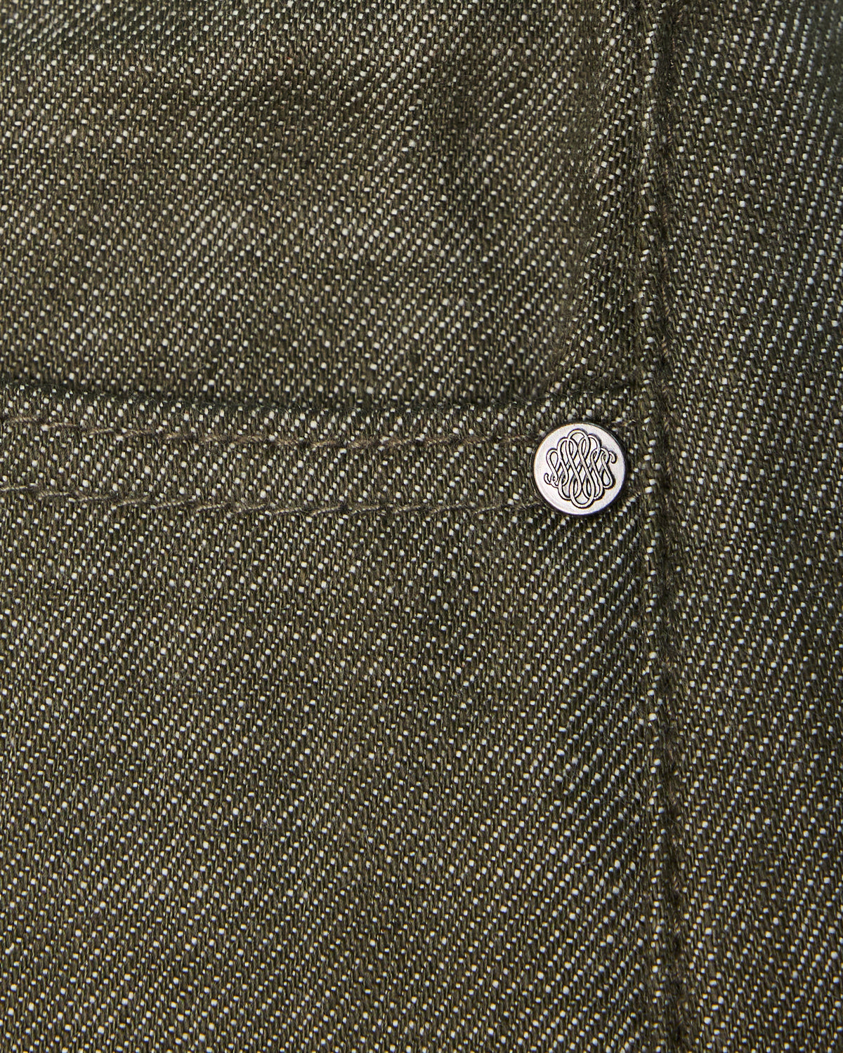 Baggy Raw Denim - Olive
