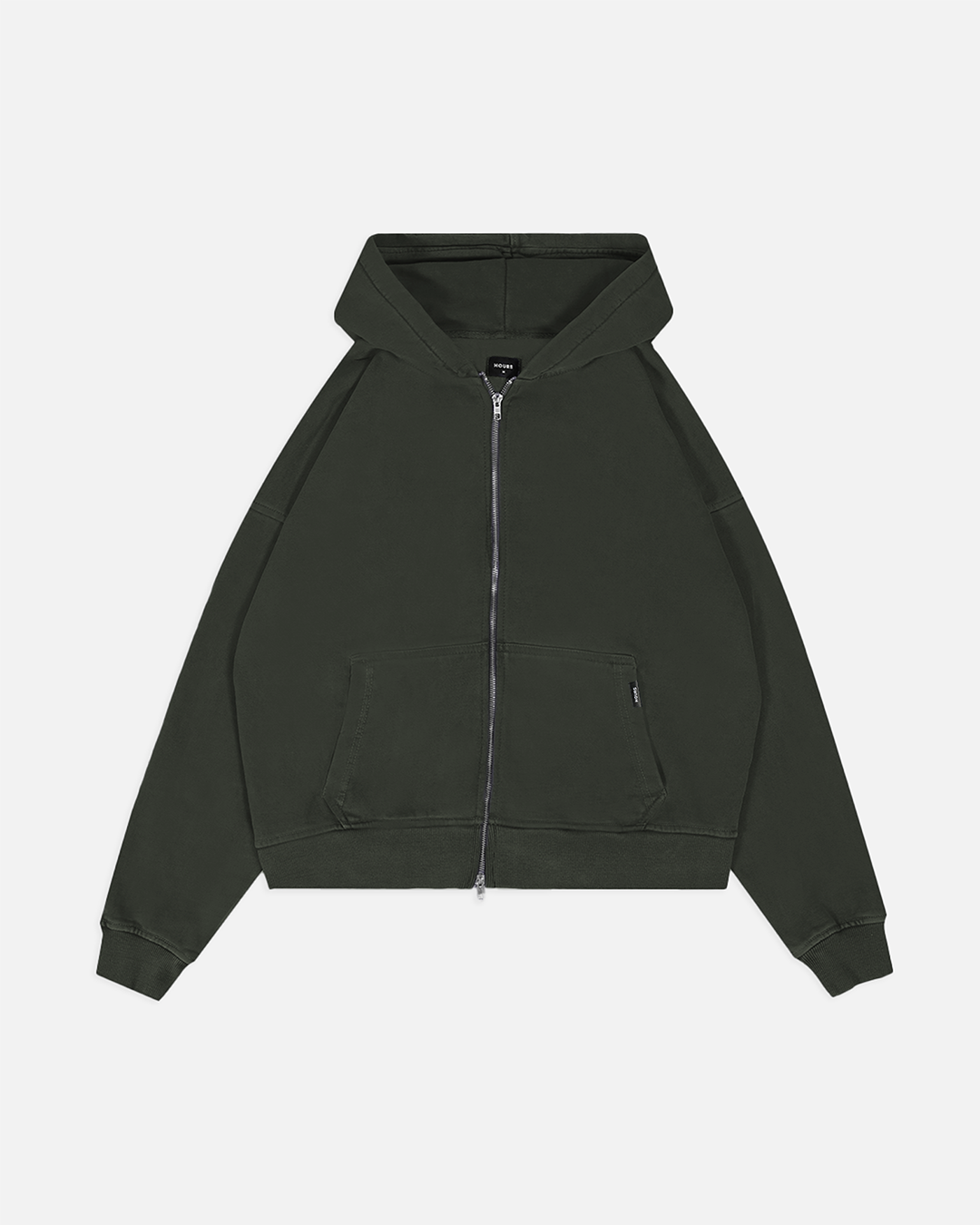 トップス HEVEY HOOD HOODIE / SOOT L DropShoulderZipHoodie-Olive-