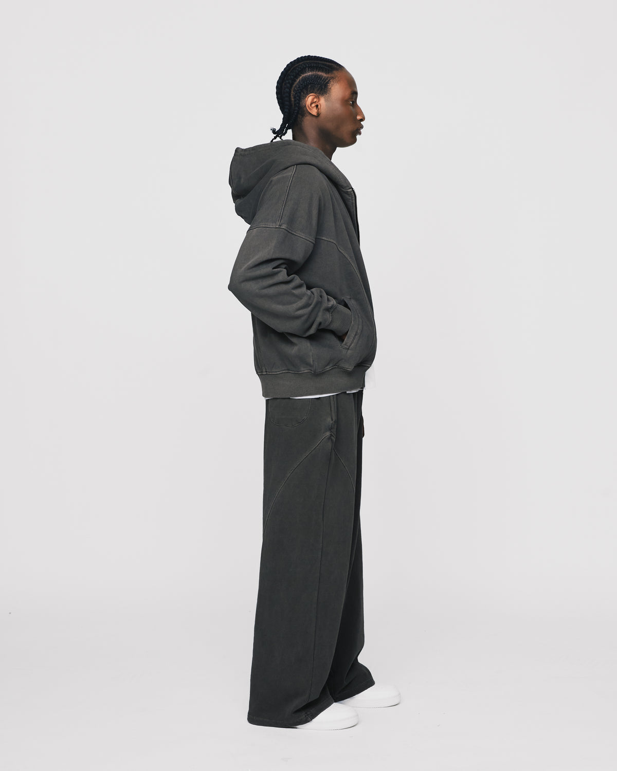 Signature Zip Hoodie - Vintage Grey