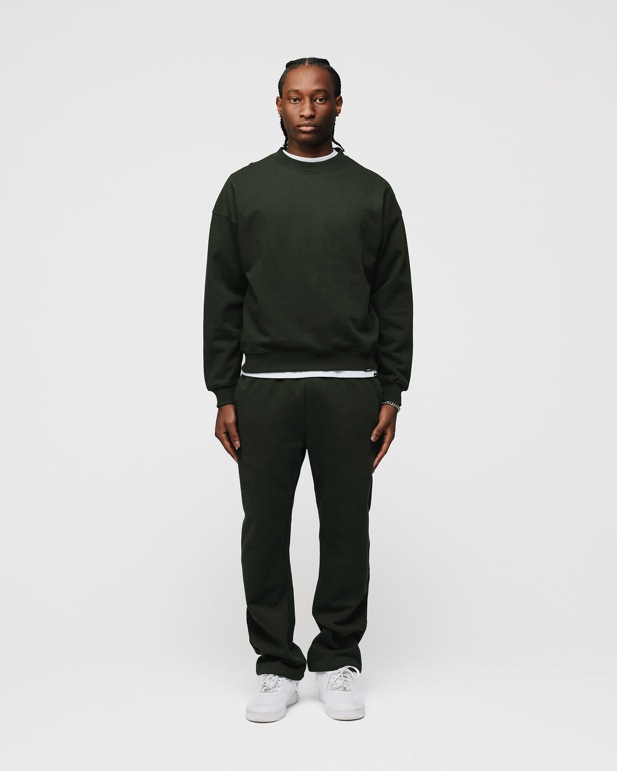 Open Bottom Sweatpants - Olive