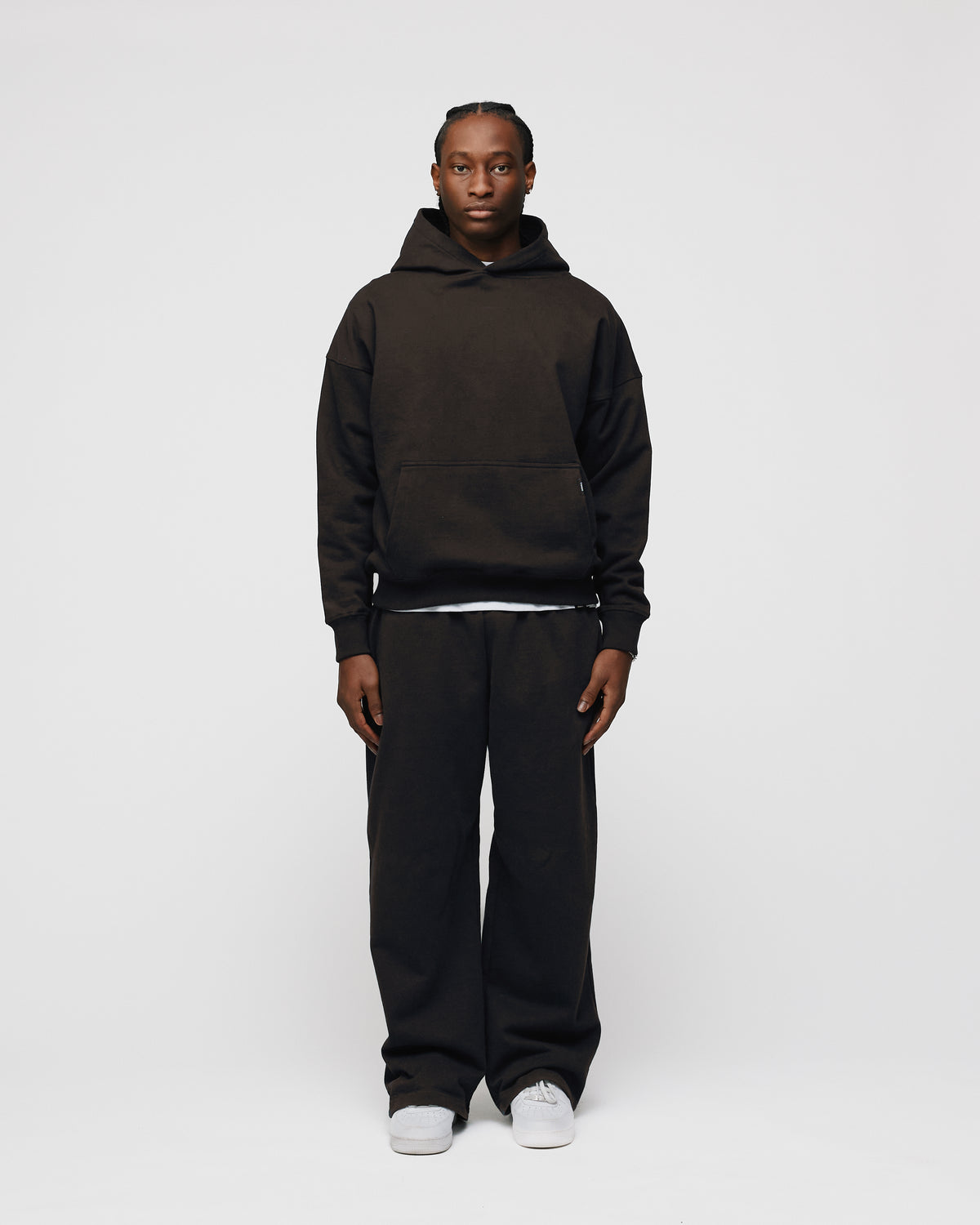 Drop Shoulder Hoodie - Espresso
