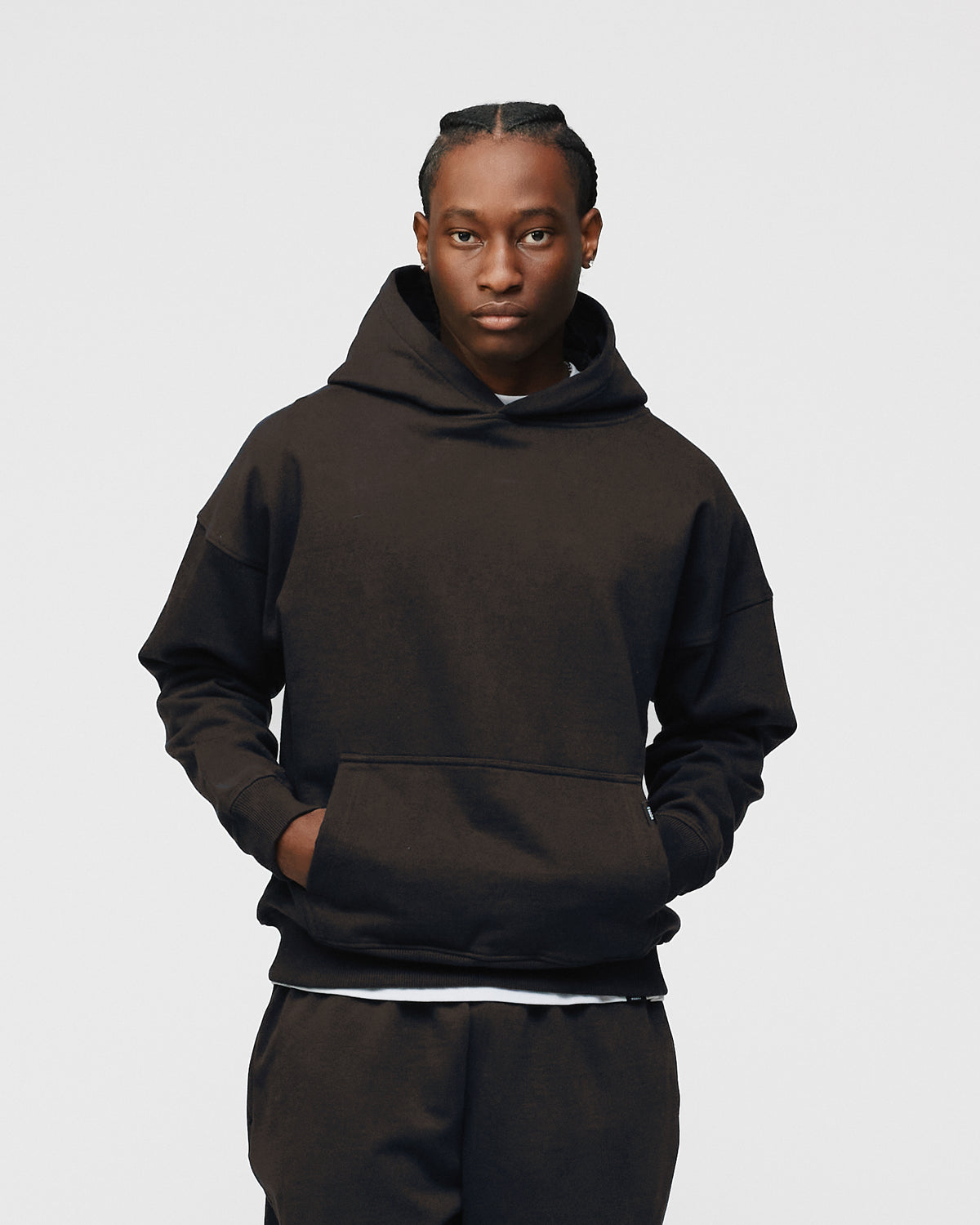 Drop Shoulder Hoodie - Espresso