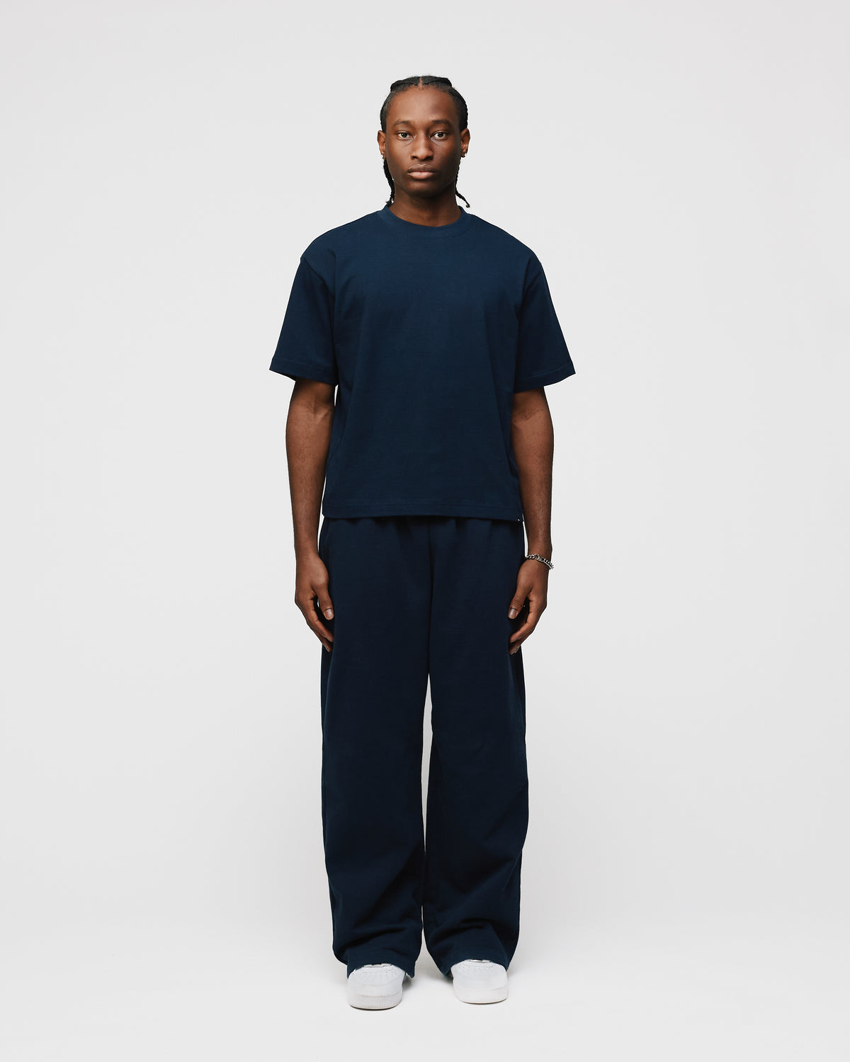 Cropped T-Shirt - Navy