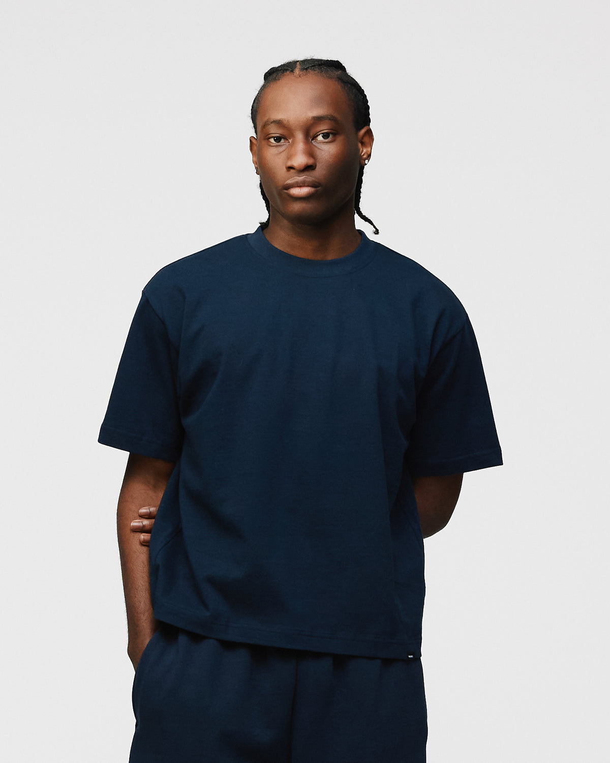 Cropped T-Shirt - Navy