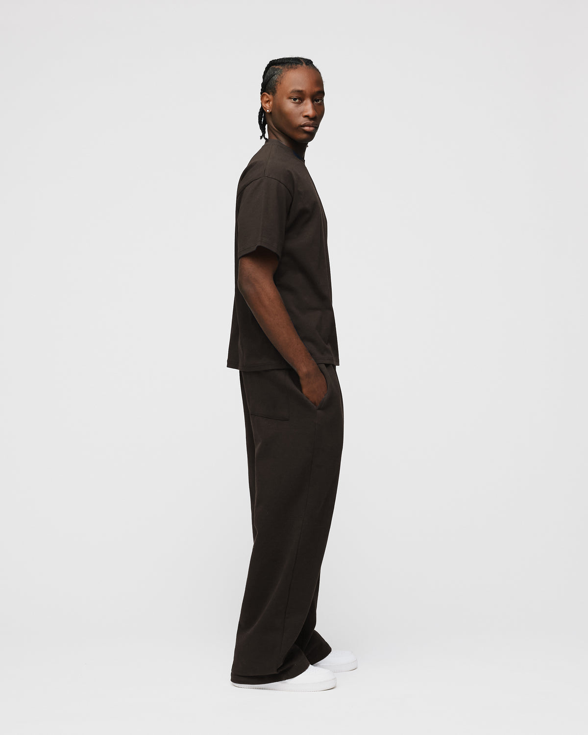 Drop Shoulder T-Shirt - Espresso