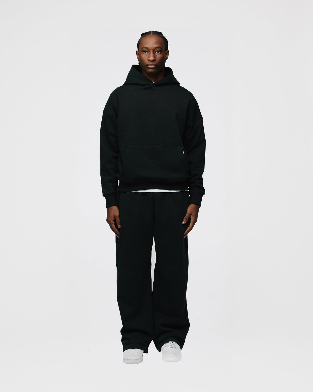 Drop Shoulder Hoodie - Black