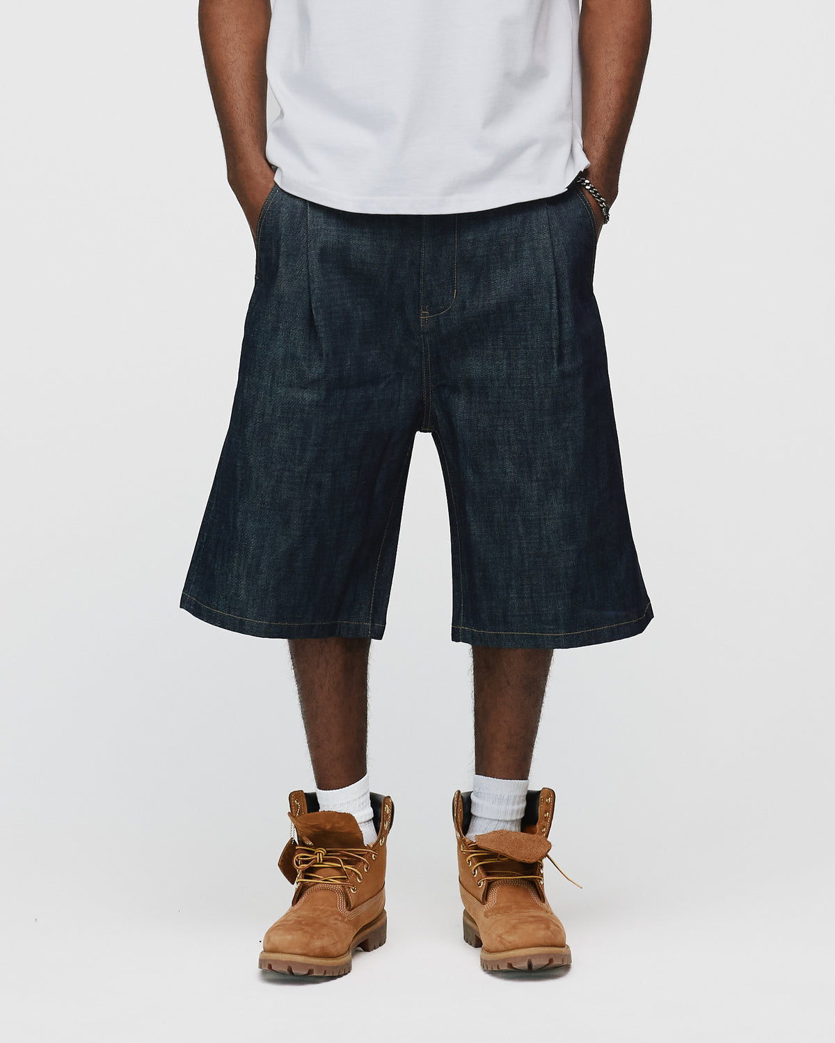 Raw Denim Shorts - Indigo