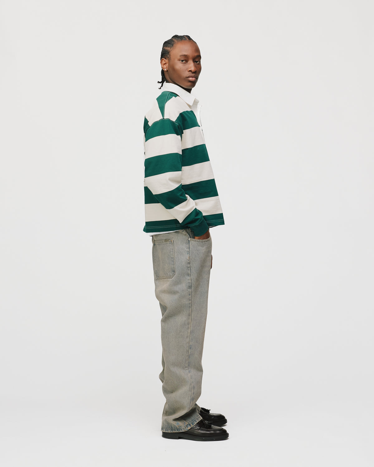 Cropped Rugby Shirt - Cream