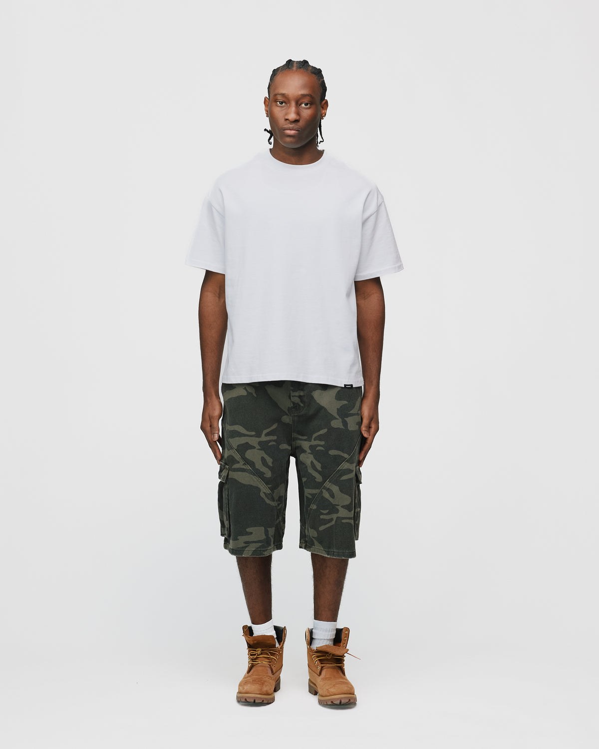 Baggy Cargo Shorts - Camo