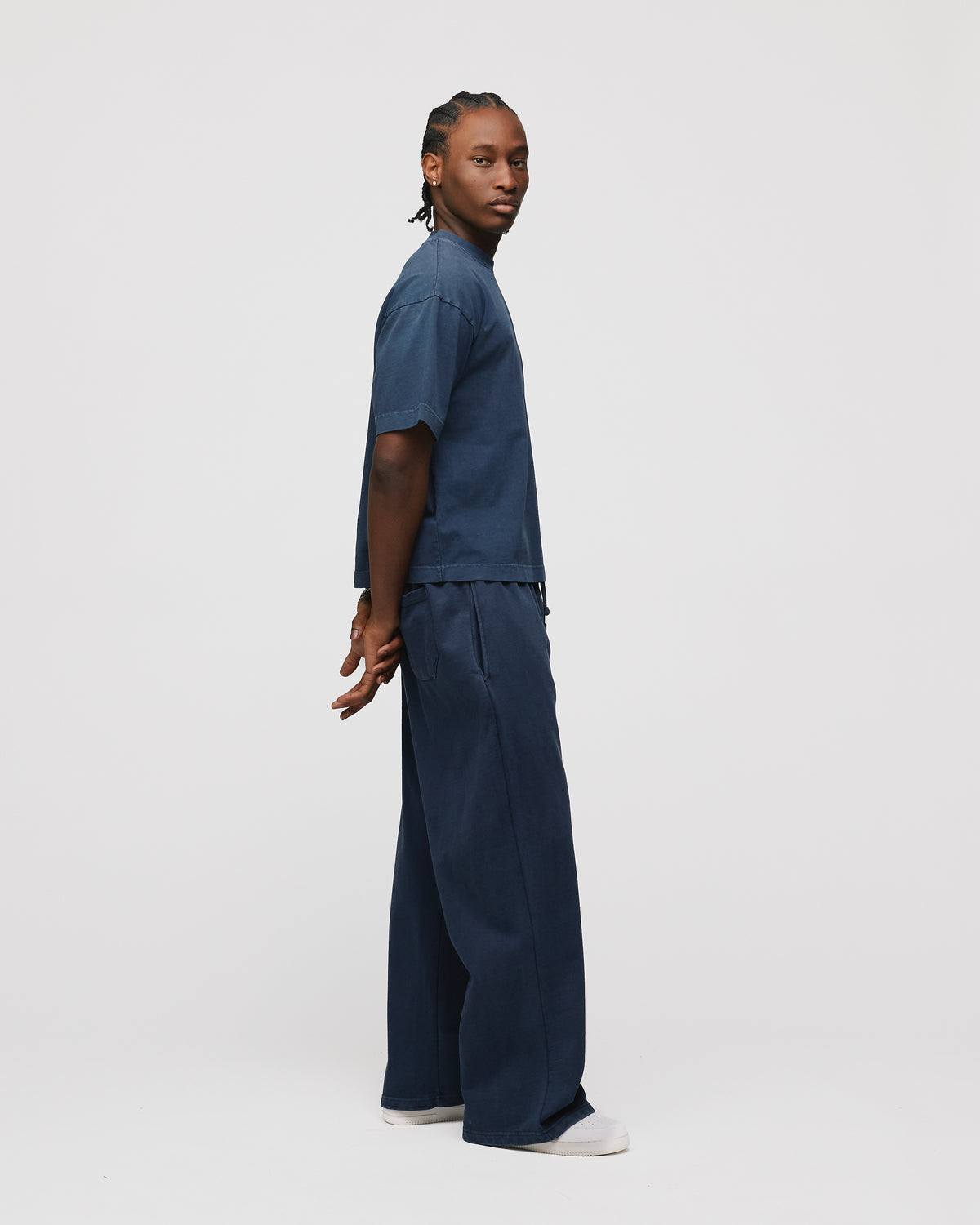Cropped T-Shirt - Vintage Navy