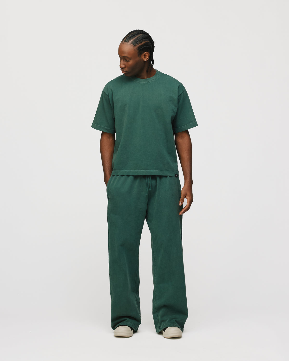 Cropped T-Shirt - Vintage Green