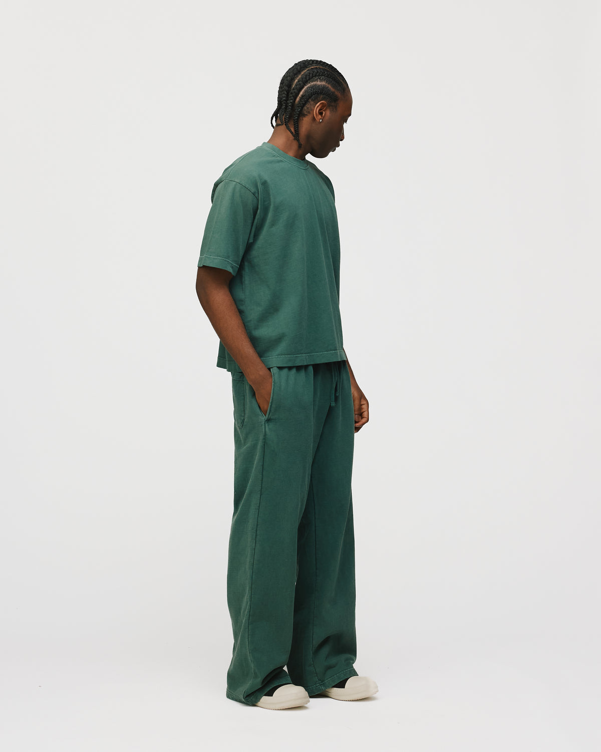 Cropped T-Shirt - Vintage Green