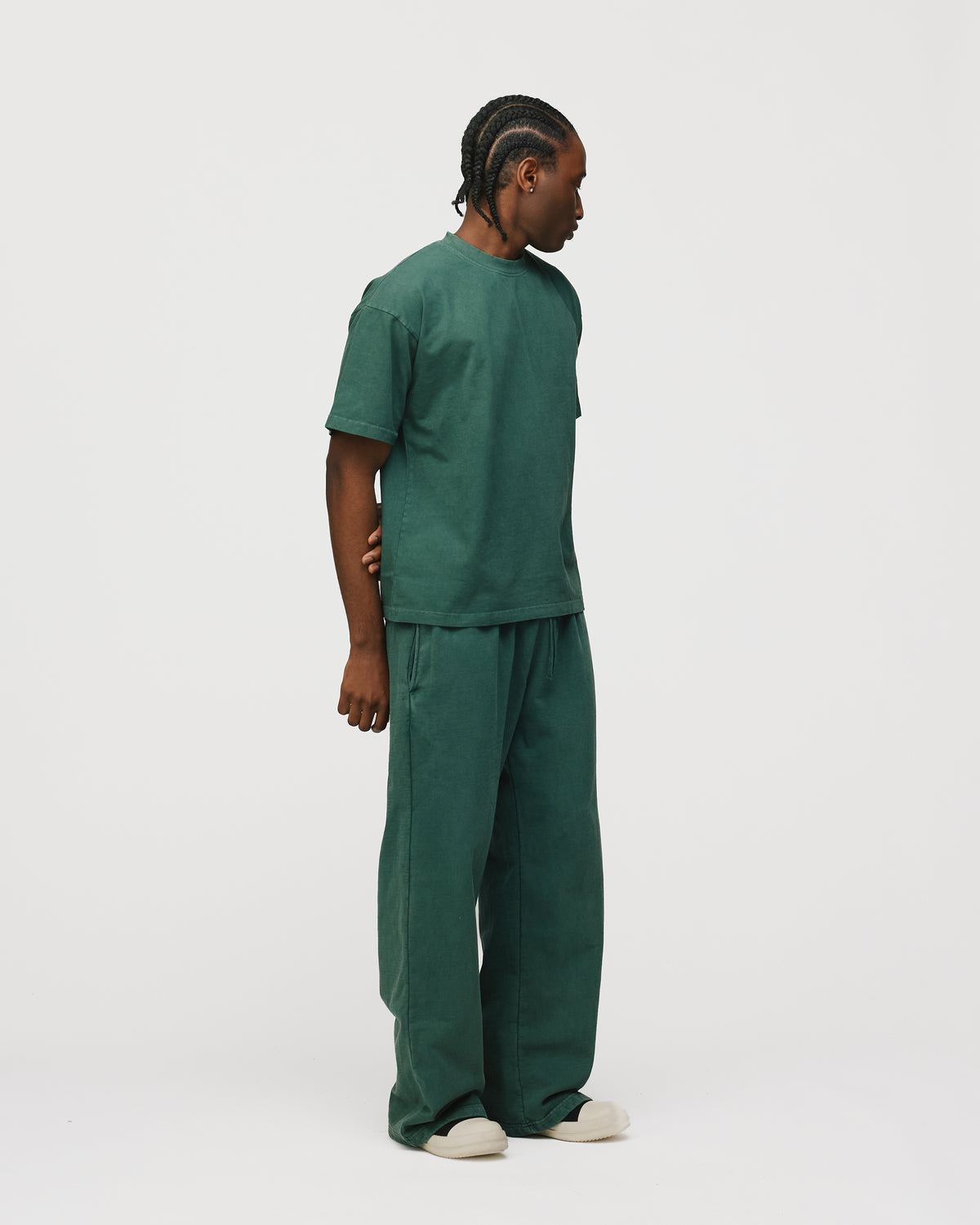 Drop Shoulder T-Shirt - Vintage Green