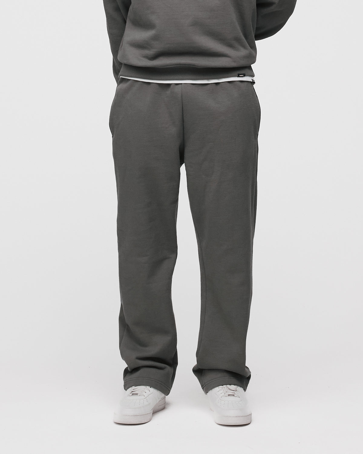 Open Bottom Sweatpants - Charcoal
