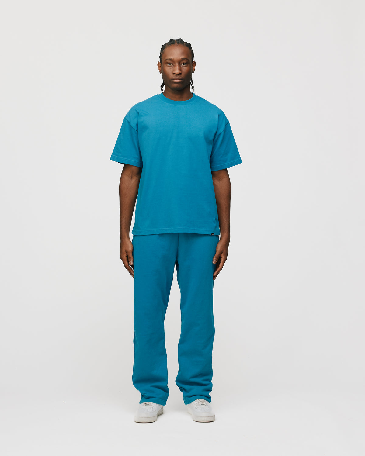 Drop Shoulder T-Shirt - Aqua