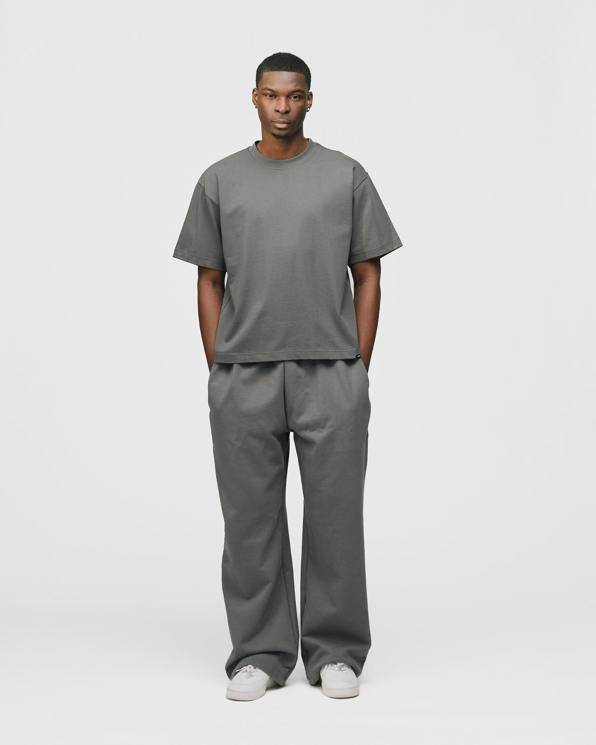 Cropped T-Shirt - Charcoal