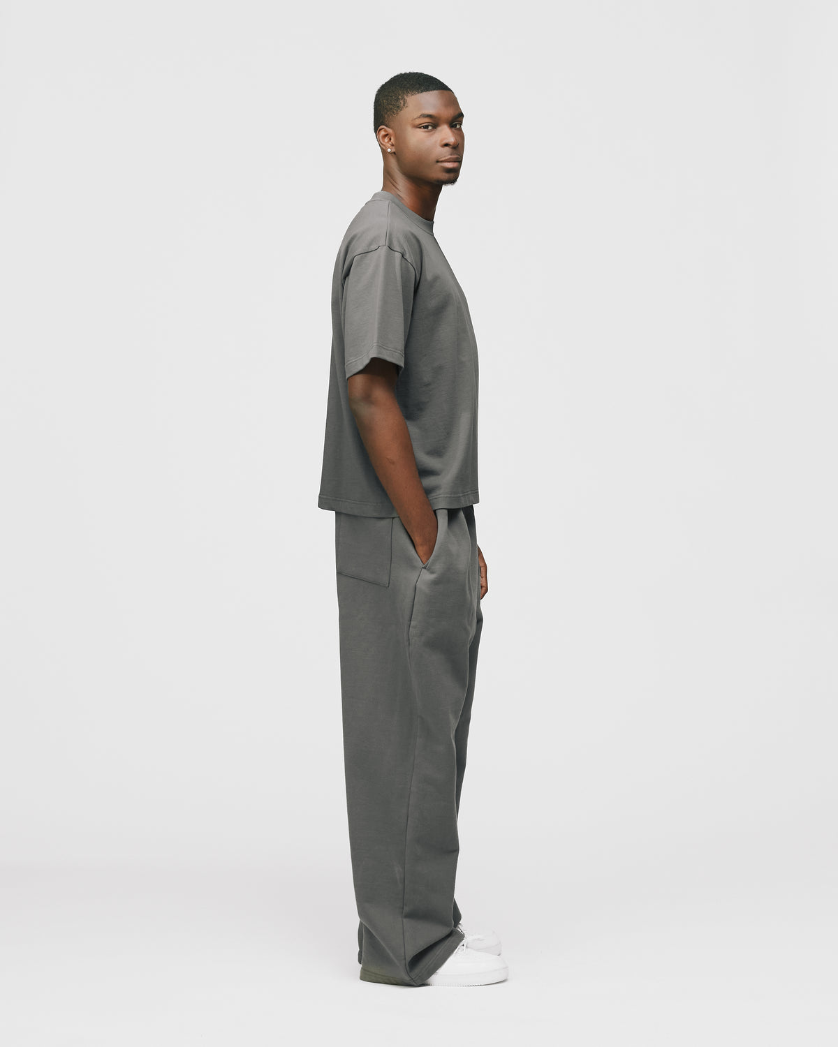 Cropped T-Shirt - Charcoal