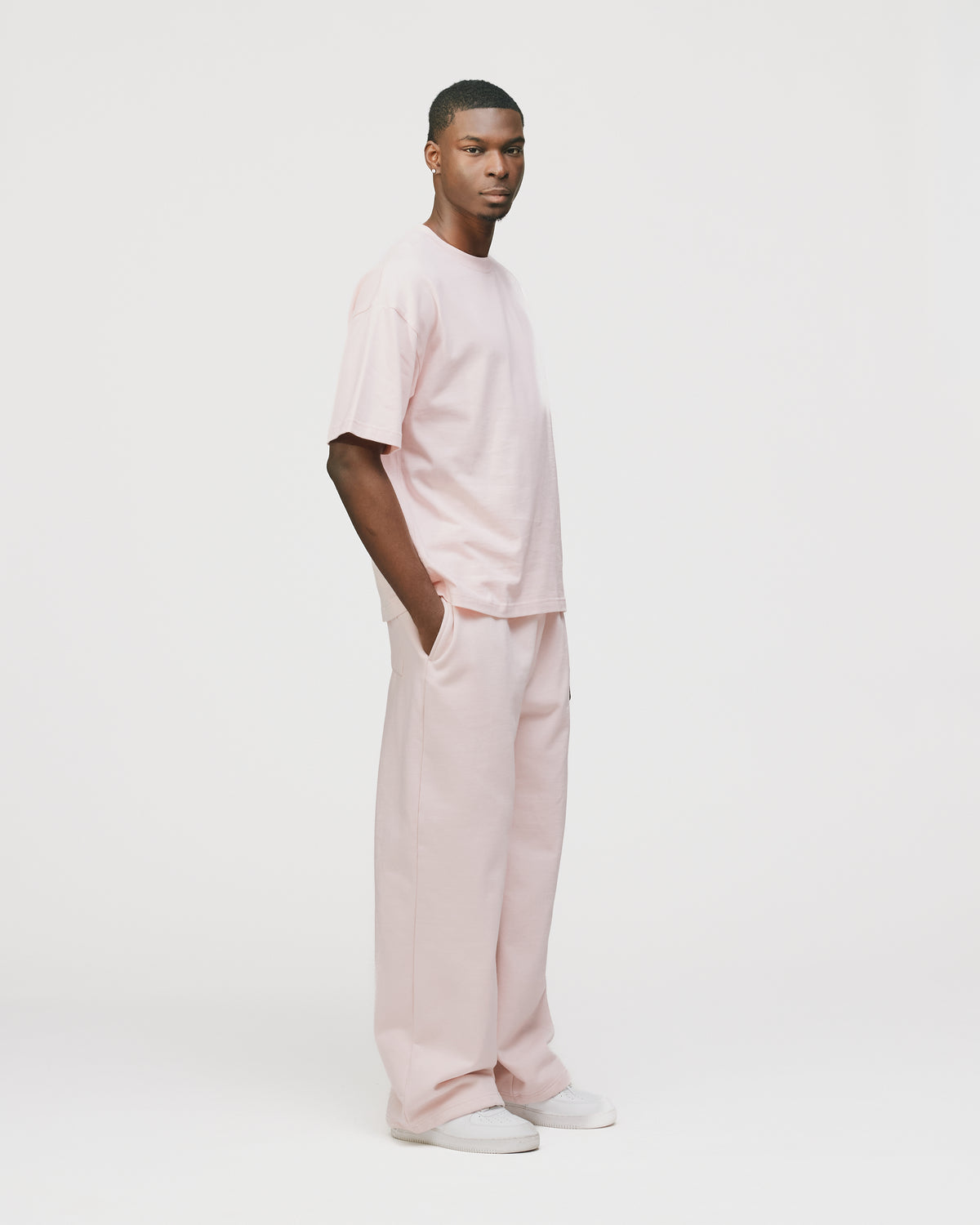 Drop Shoulder T-Shirt - Blush