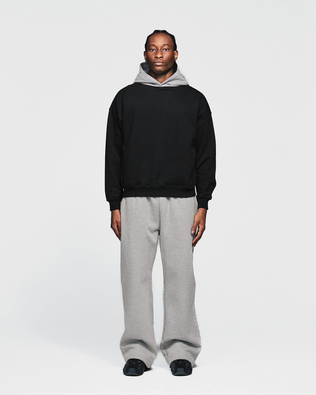 Two-Tone Hoodie - Black