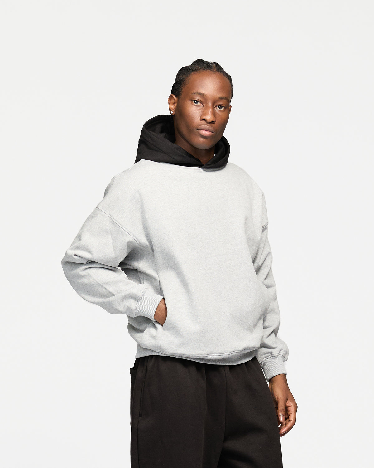 Two-Tone Hoodie - Grey