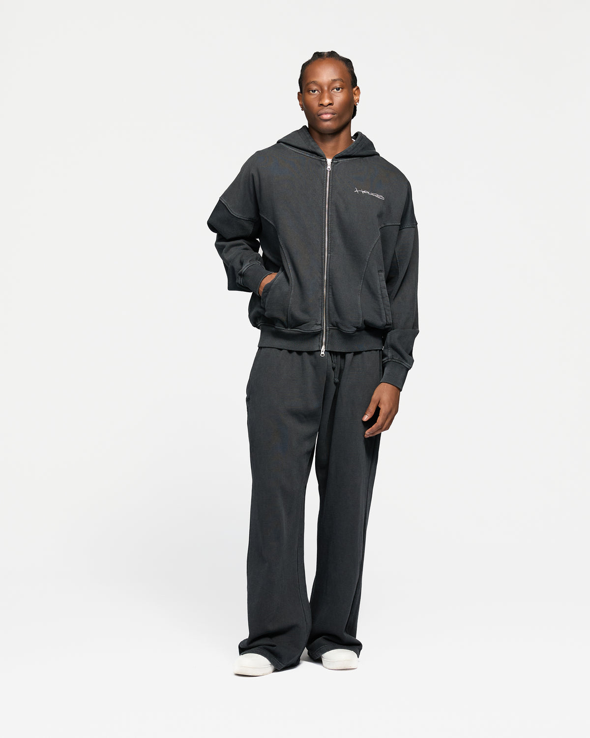 Signature Zip Hoodie - Vintage Black