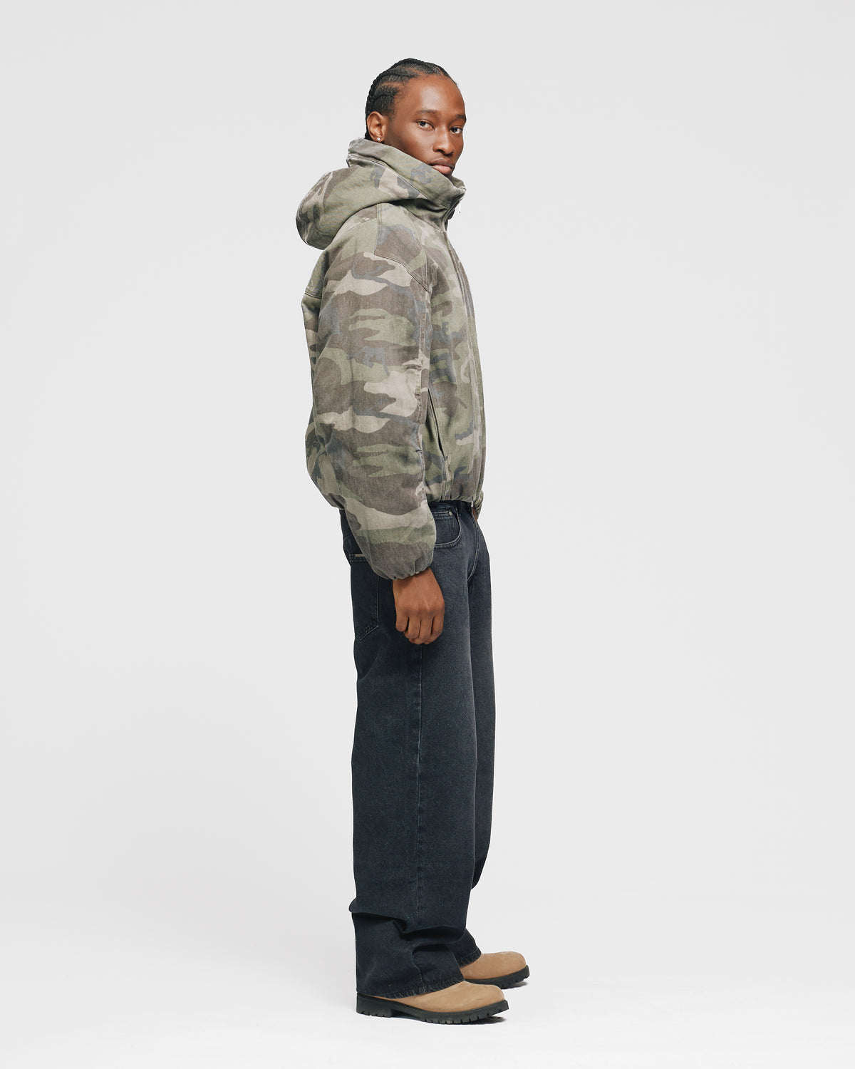 Hooded Canvas Jacket - Camo