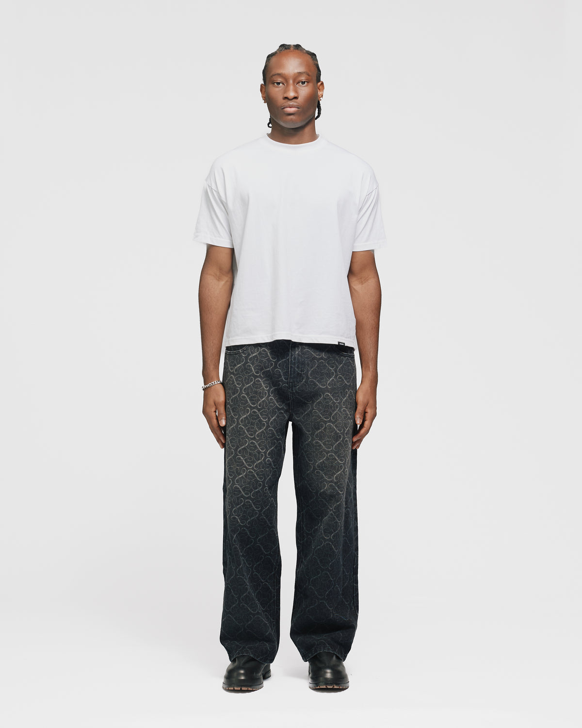 Baggy Laser Denim - Washed Black