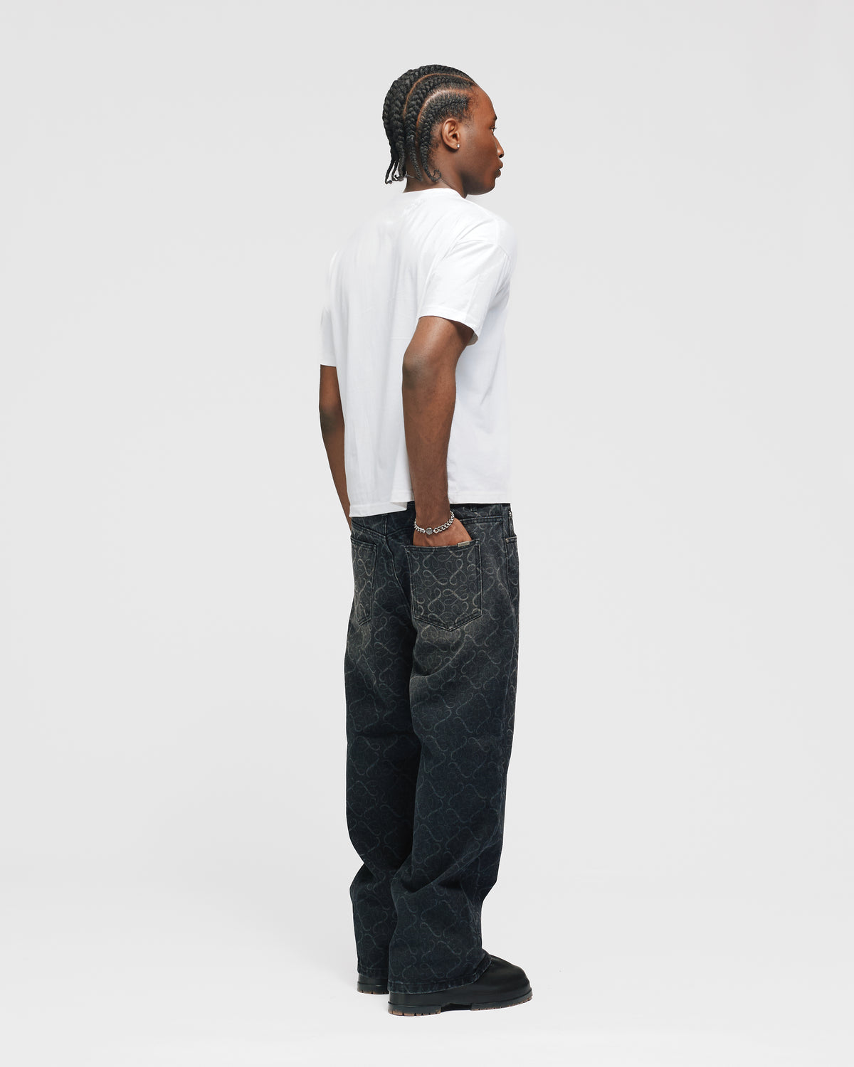 Baggy Laser Denim - Washed Black