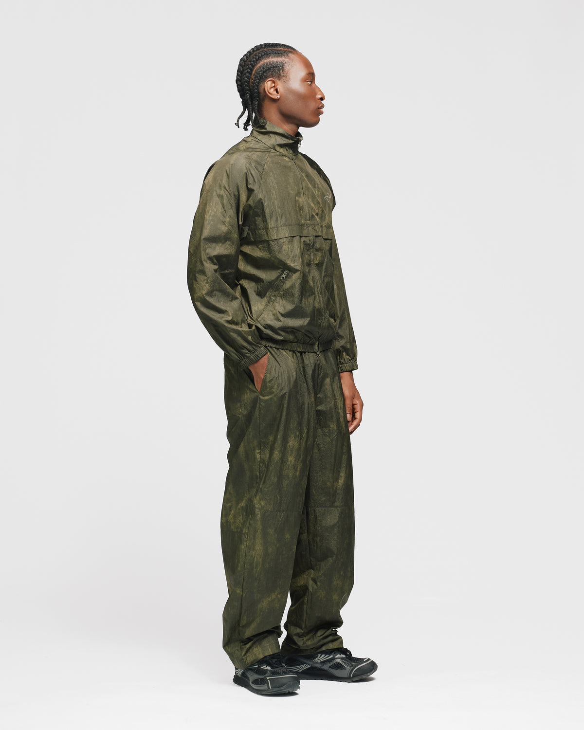 Baggy Nylon Pant - Olive