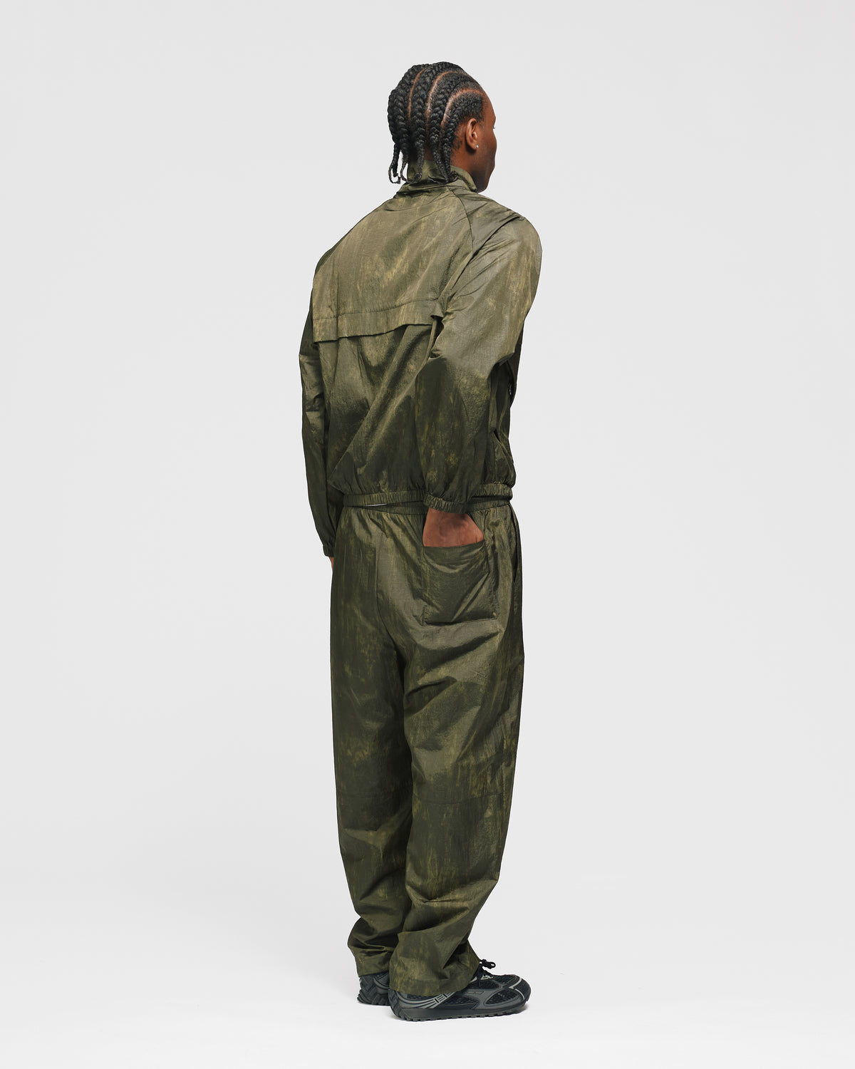 Baggy Nylon Pant - Olive