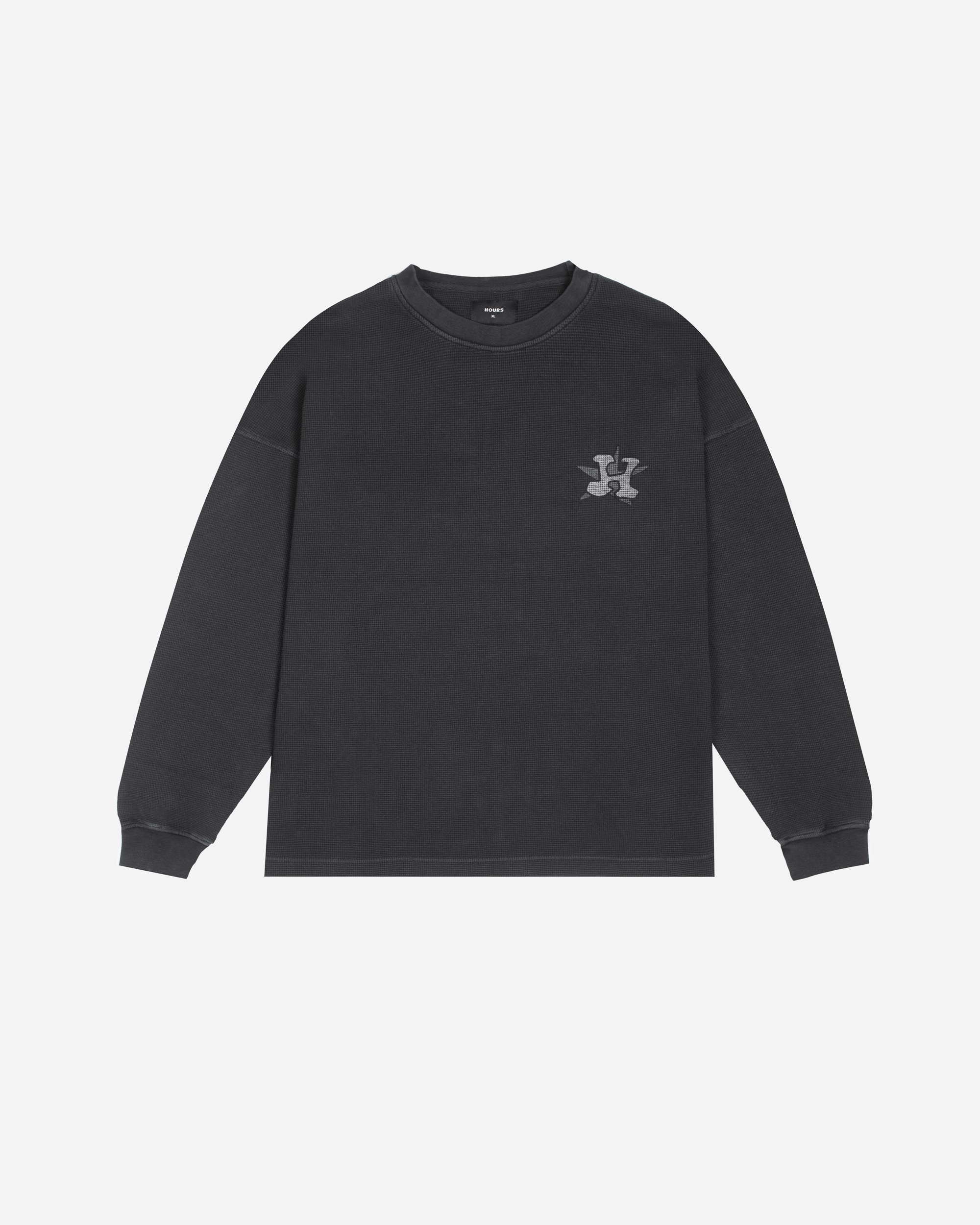 トップス Lyft VINTAGE THERMAL LONG T-SHIRT -BLACK Cut-Off Vintage thermal Long T-Shirt - Ivory – LÝFT