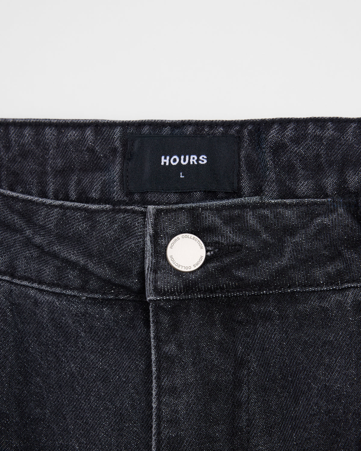 Baggy Denim Pants - Washed Black