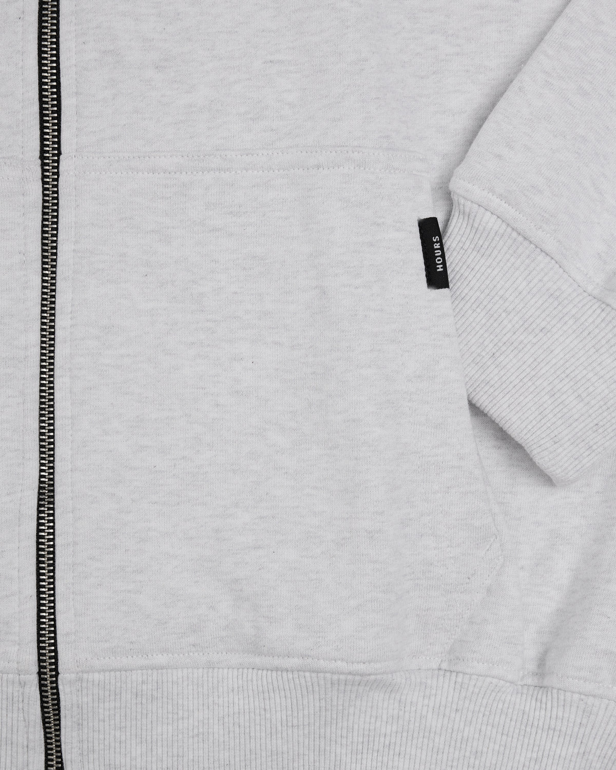 Drop Shoulder Zip Hoodie - Ash