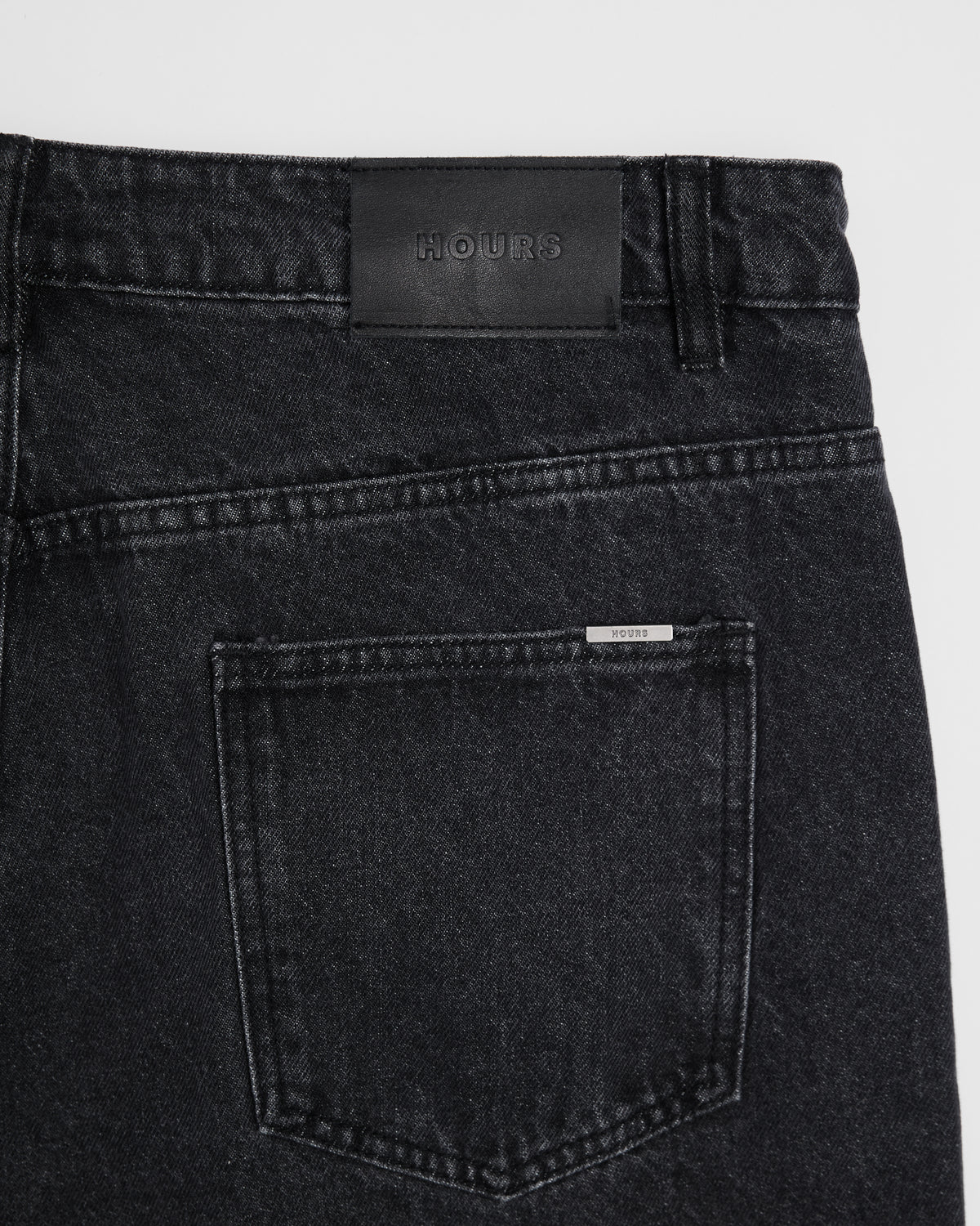 Baggy Denim Pants - Washed Black