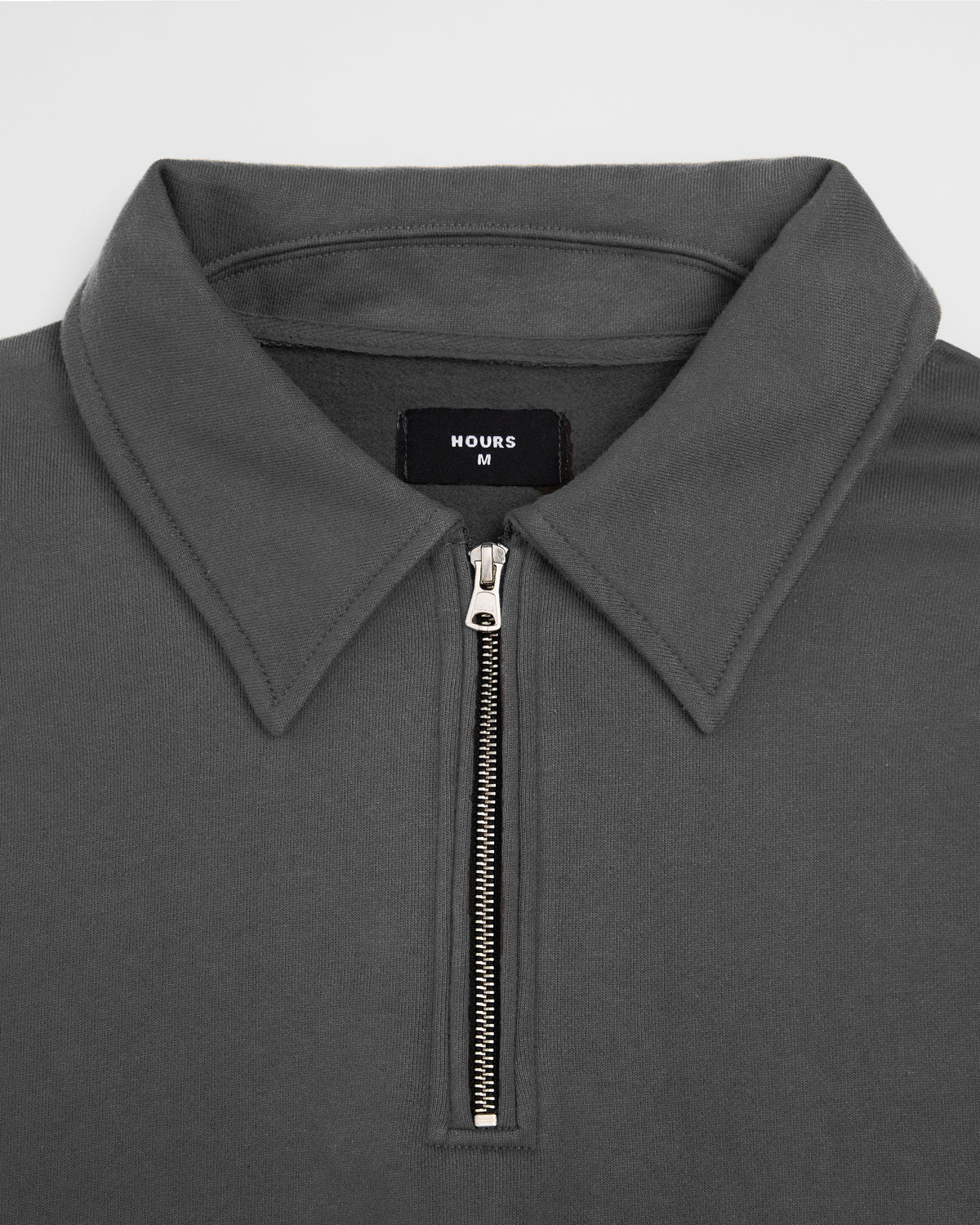 Drop Shoulder 1/4 Zip - Charcoal