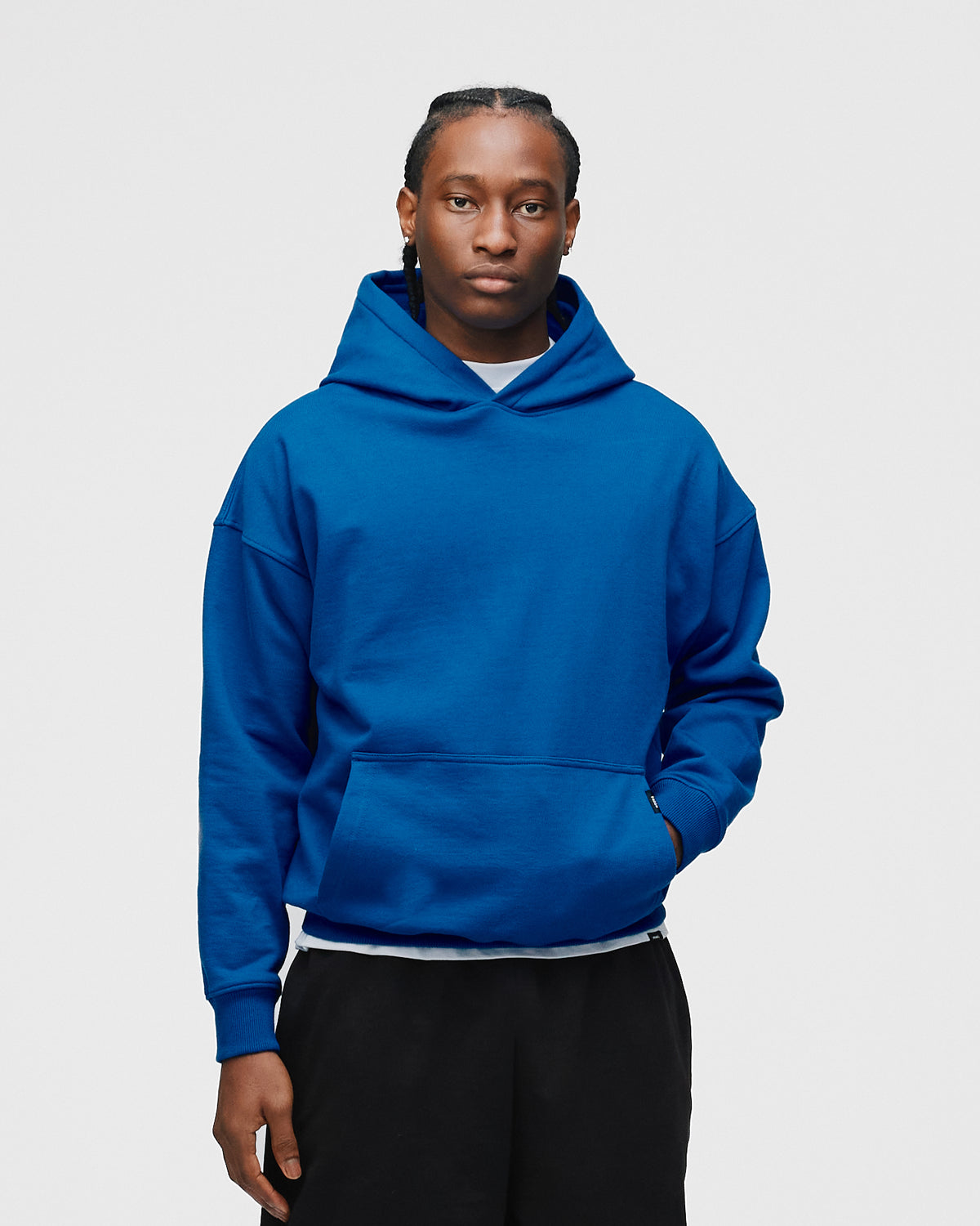 Drop Shoulder Hoodie - Royal Blue